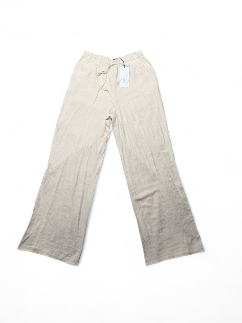 Zara NWT Wide Leg, light weight, cream tan pants